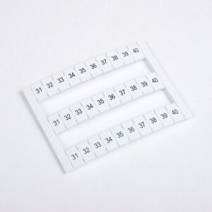 1060380 | OD10 (2,5 мм2) Маркировка для клемм (31-40)
MRK 2,5. MRK 4S. OPK 2,5. OPK 4S. 
1 лист - 30 шт., Onka