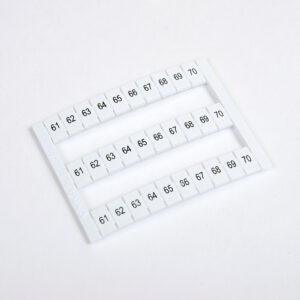 1060383 | OD10 (2,5 мм2) Маркировка для клемм (61-70)
MRK 2,5. MRK 4S. OPK 2,5. OPK 4S. 
1 лист - 30 шт., Onka