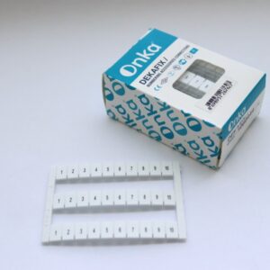 1060444 | OD10-4(4 мм2) Маркировка для клемм (1-10)
MRK 4. MRK 4C. OPK 4. OPK 4C.
1 лист - 30 шт., Onka